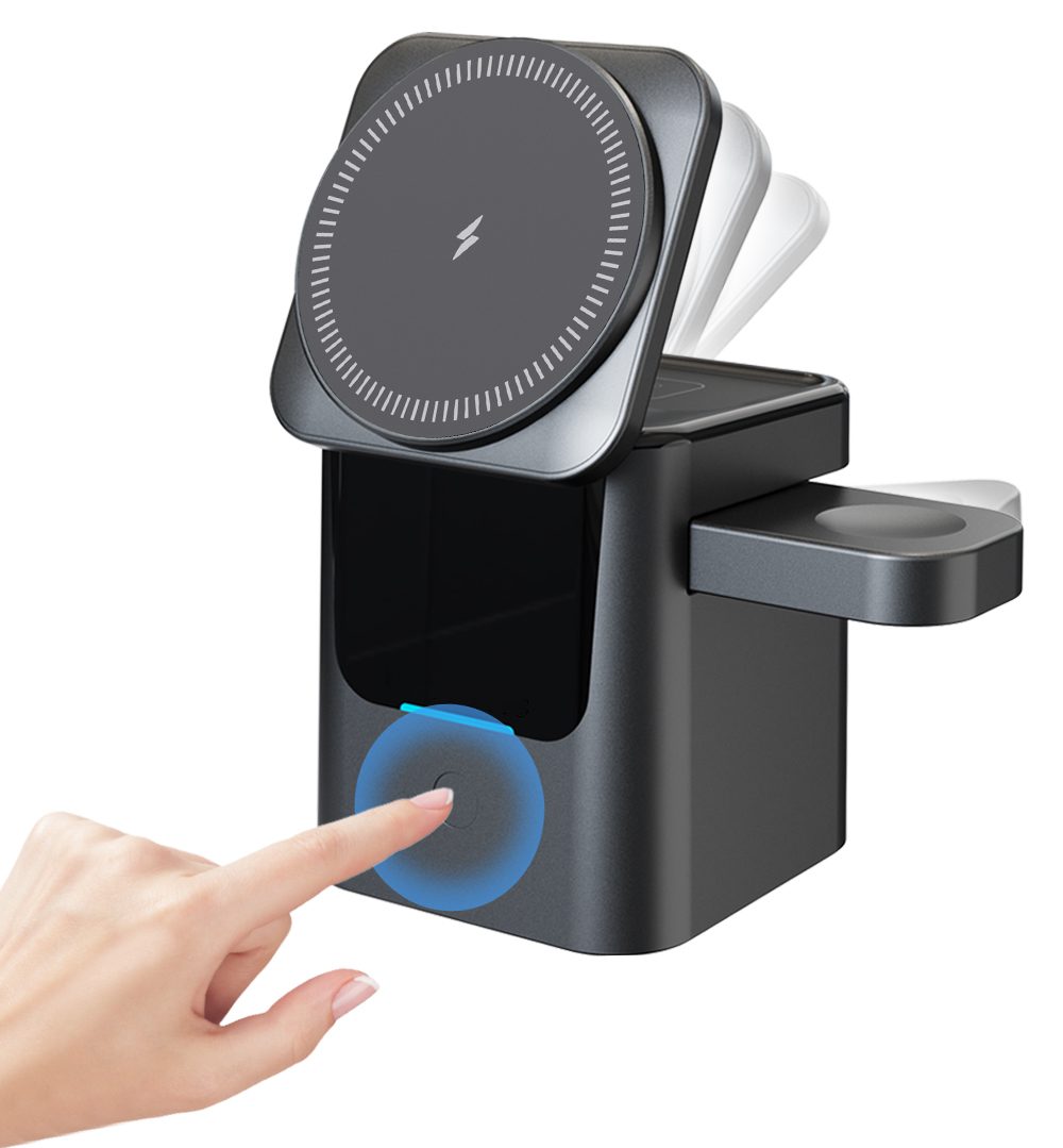 Motorized Magnetic 3-in-1 Wireless Charger